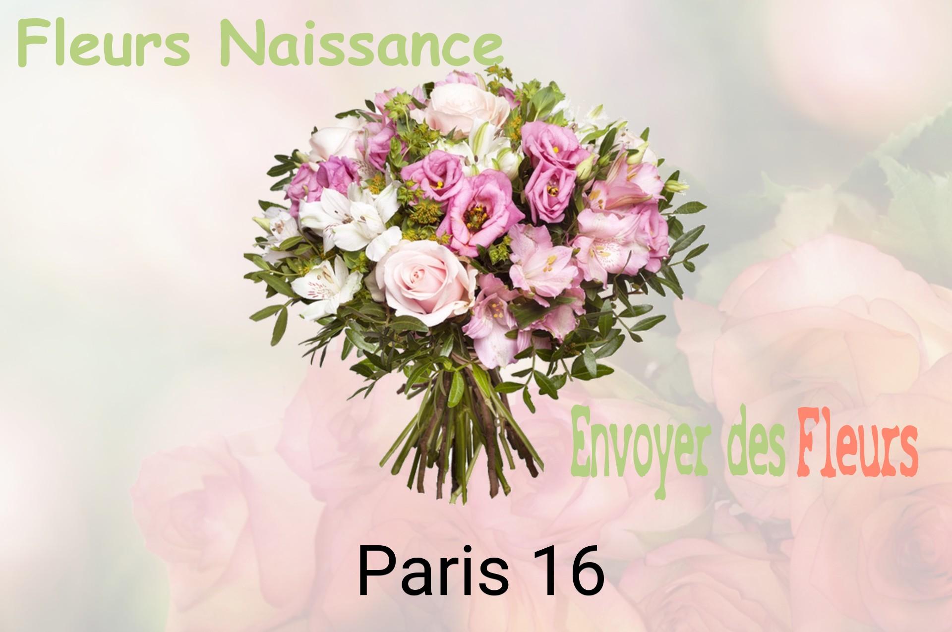 Bouquet de fleurs de naissance livré à Paris-16