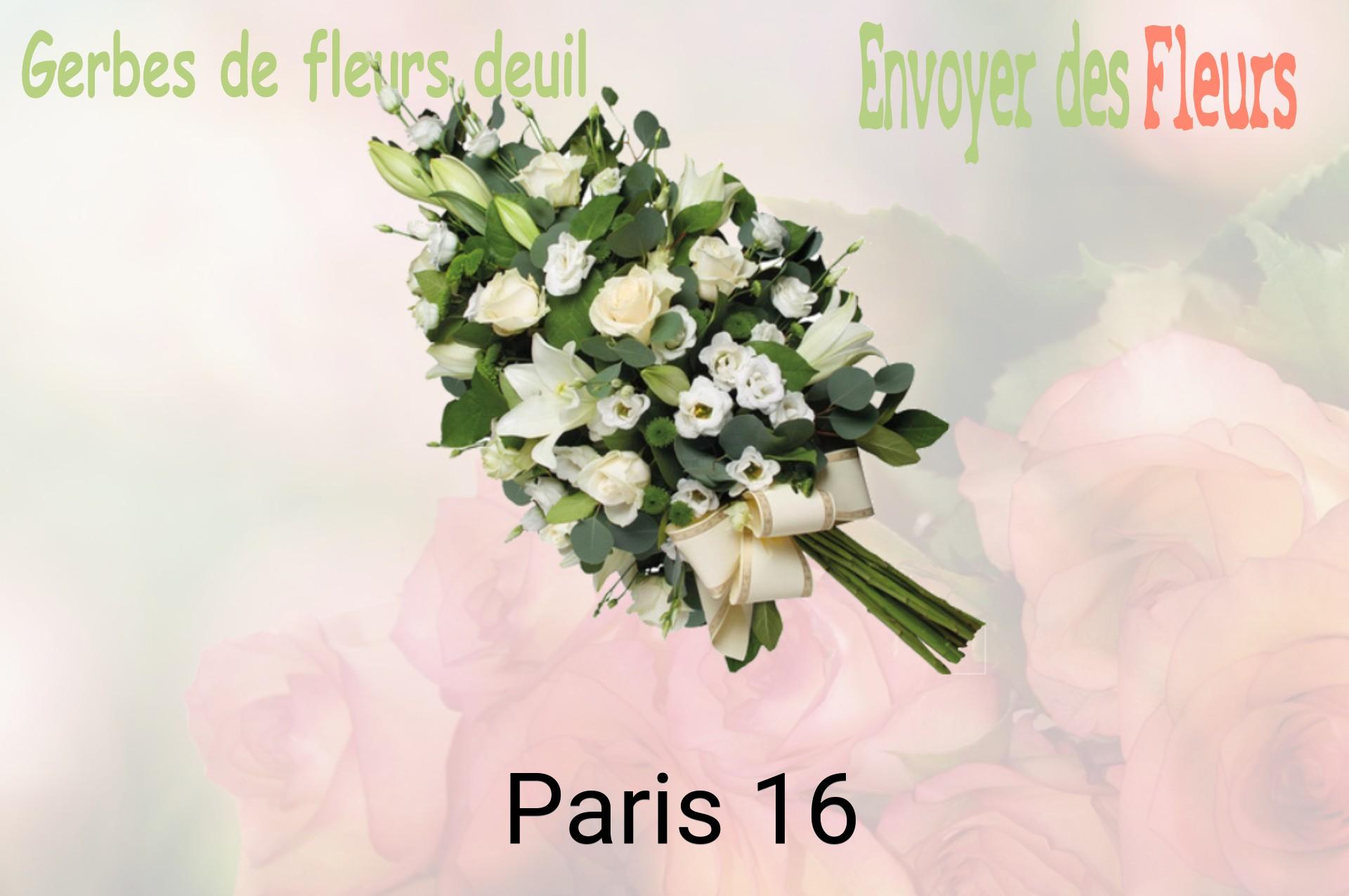 Gerbe de fleurs de deuil livrée à Paris-16